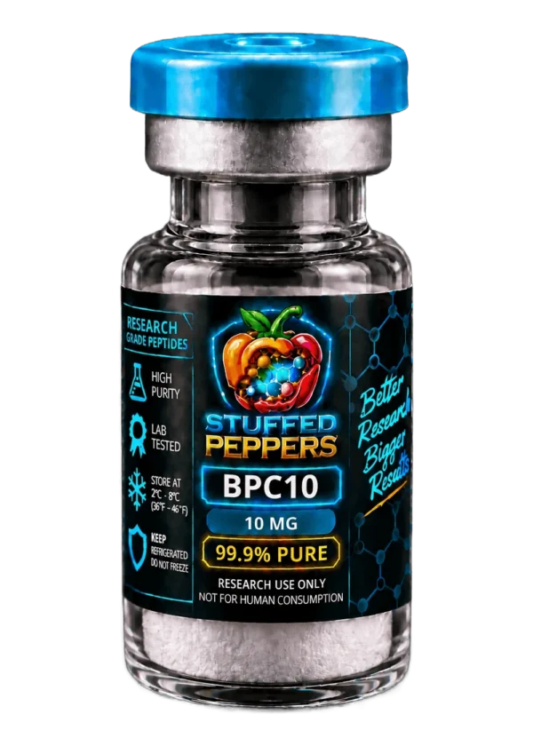 Stuffed Peppers BPC-157 10mg research peptide vial