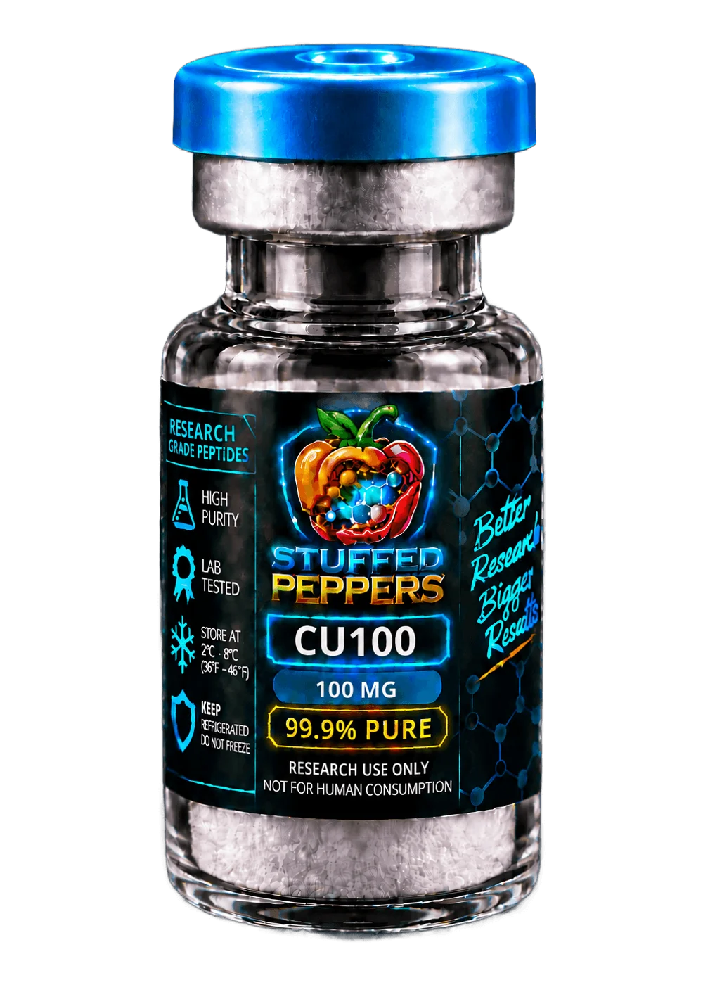 Stuffed Peppers GHK-Cu 100mg research peptide vial