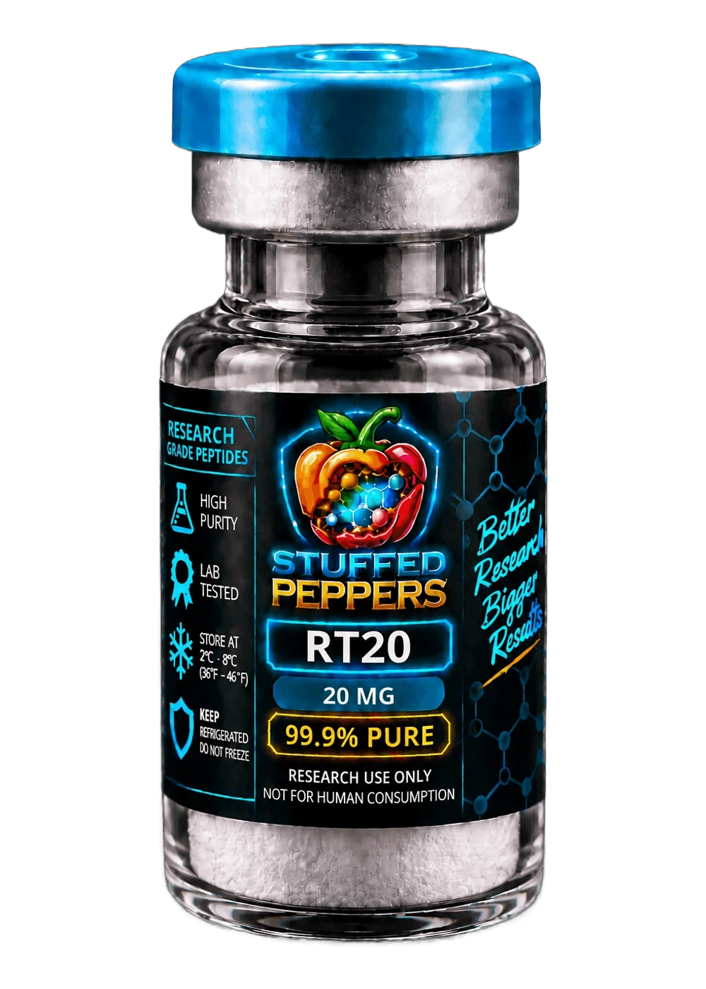 Stuffed Peppers Retatrutide 20mg research peptide vial